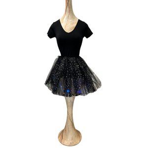 Women’s Black Tutu Skirt with LED Lights – Light-Up‎ Party Skirt